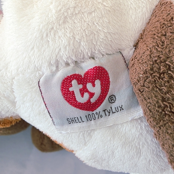 TY Pluffies Horse Cream Brown Spotted Plush Bean Toy Painted Pony 9 Inch 2005 - Picture 6 of 8